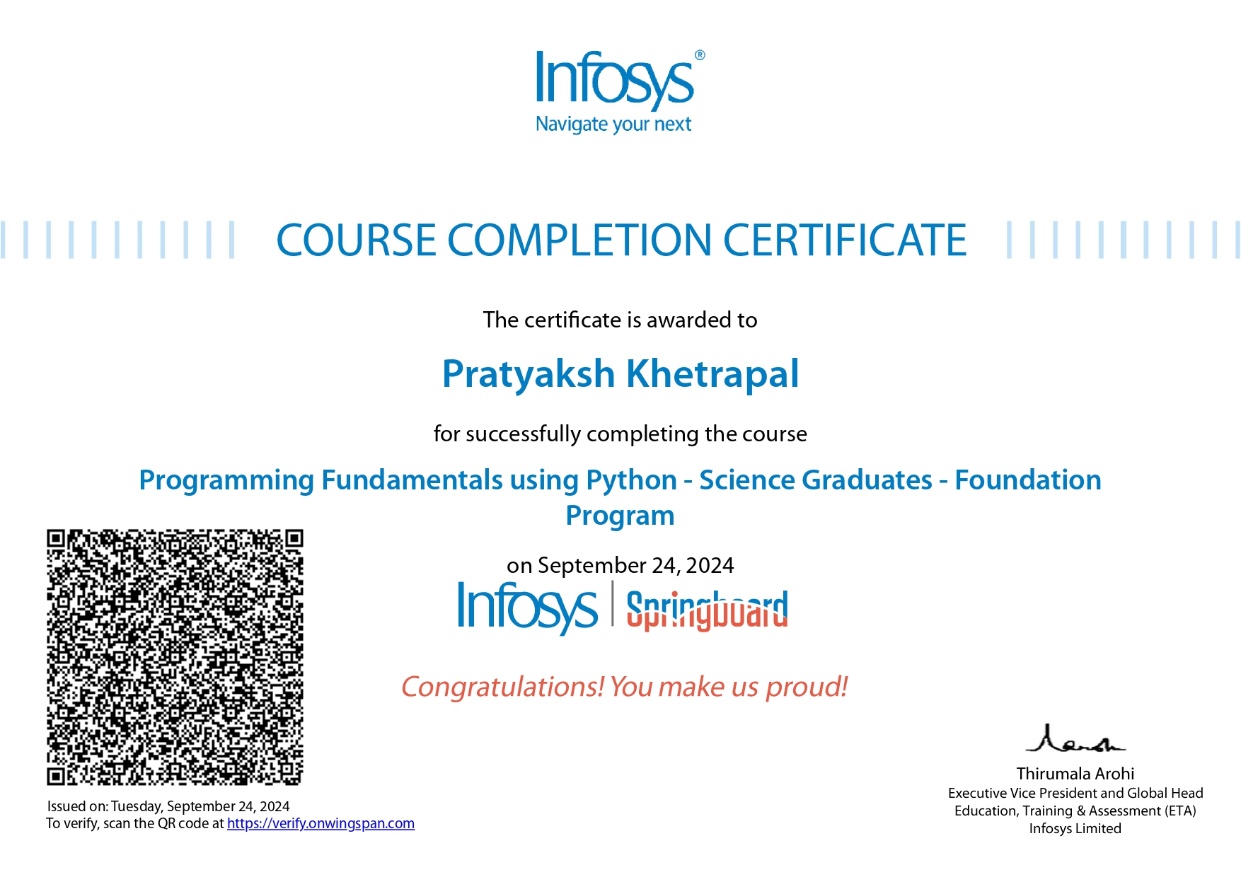 Infosys Python